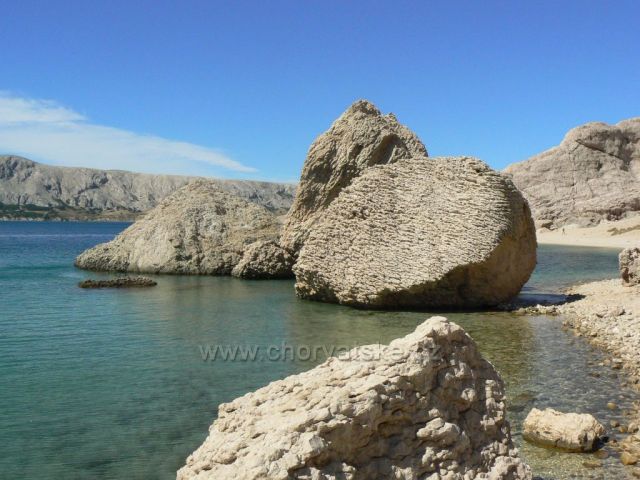 ostrov Pag, pláž Beritnica