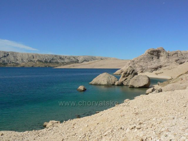 ostrov Pag, pláž Beritnica