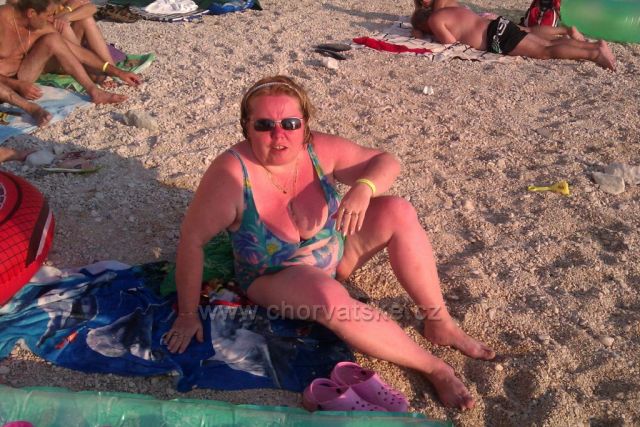 já na pláži v Gradacu