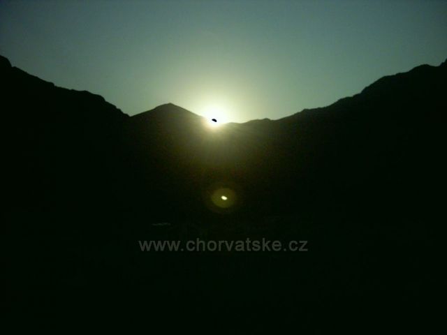 Gradac-východ slunce