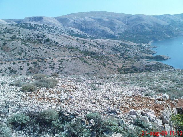 krk pohlad na cestu do kempu škrila