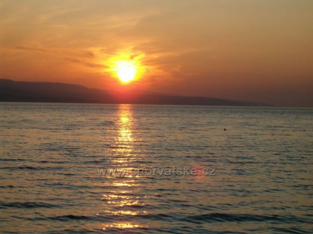 Západ slunce Baška voda