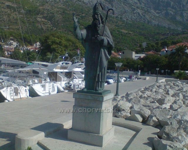 Baško Voda-socha Svatého Mikuláše