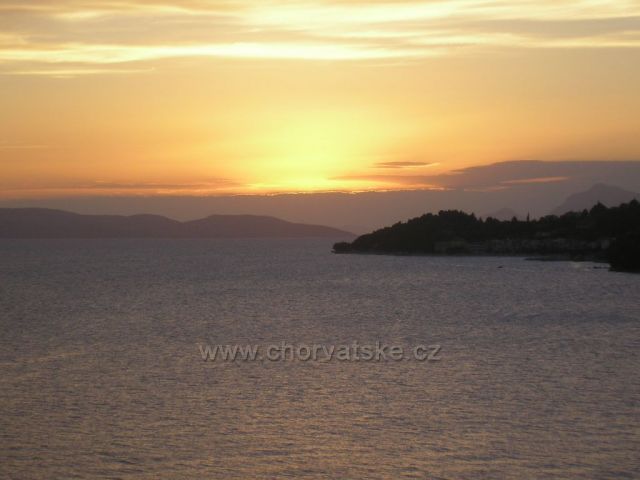 západ slunce nad Bračem z Drašnic