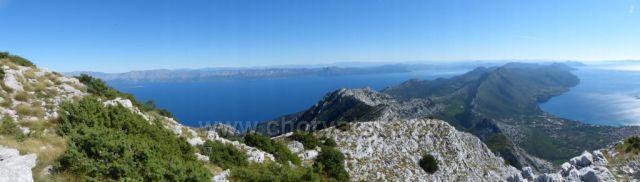 pohled z nejvyšší hory poloostrova Pelješac sv. Iliji
