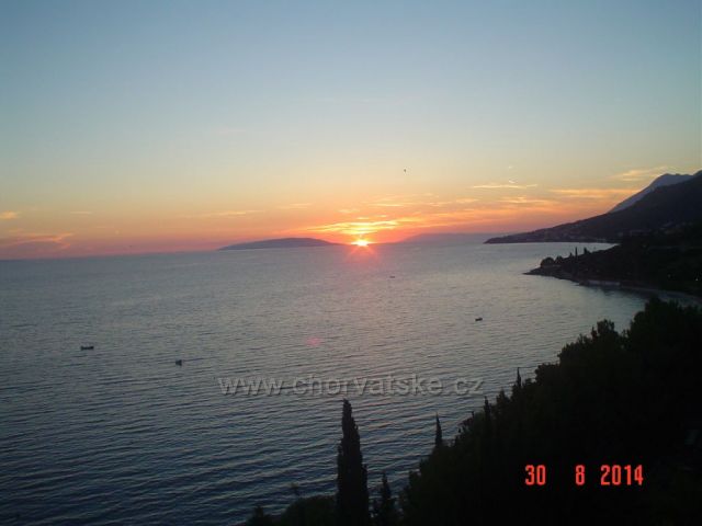 západ slunce v Gradači