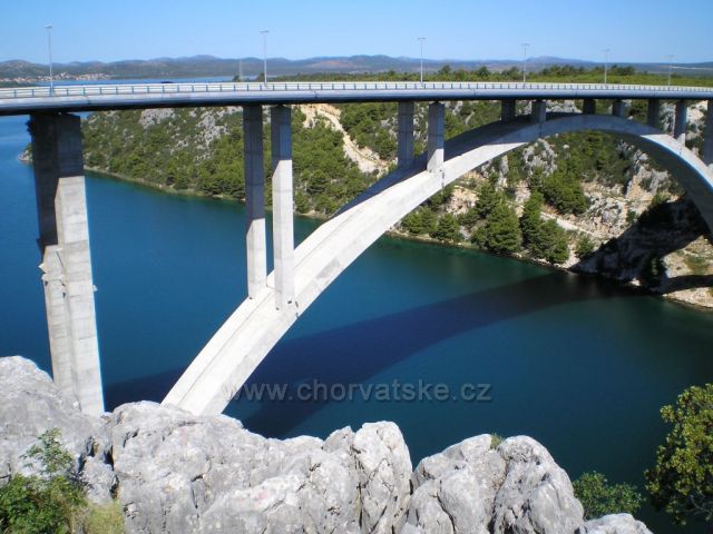 Dálnice Záhřeb - Split: most přes řeku Krka