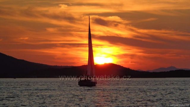 Biograd na Moru.Západ slunce