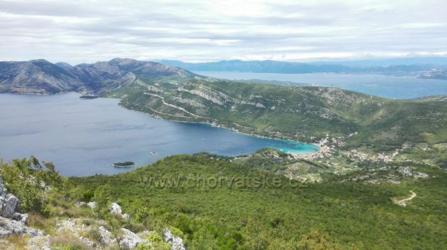 Pohled ze Svatého Ivana na Žuljanu (Pelješac)