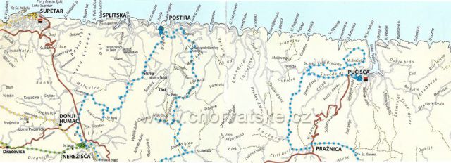 Lovrečina, zátoka na ostrově Brač s pozůstatky kláštera Sv.Lovre (Vavřince) z 5.století