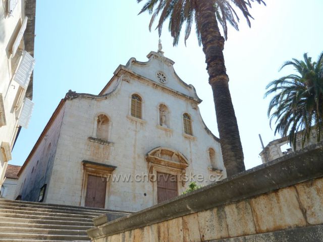 Milna na ostrově Brač
barokní mariánský kostel Gospa od Glagovijesti z 18.století