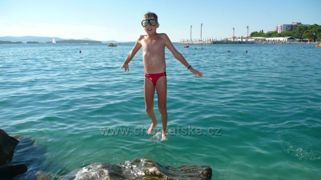 Biograd - takhle se chodí po vodě.